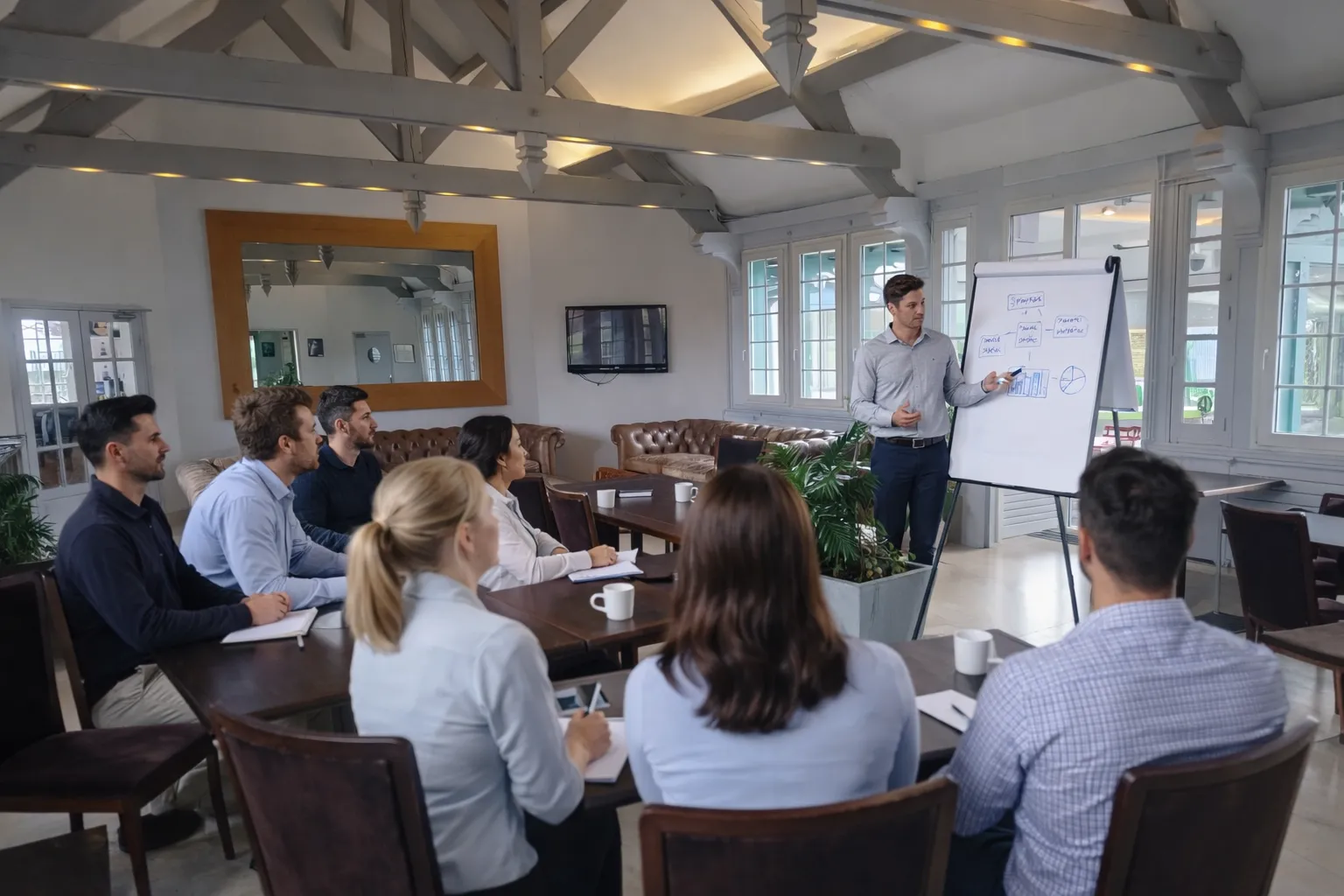 séminaire pour activité golf avec salle d'une capacité de 70 participants